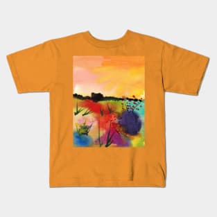 Celebrating Spring with a Flower Rock Painting Kids T-Shirt